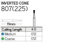 Galil Multi Use Diamond Bur Inverted Cone 807 - Image 2