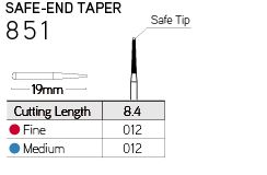 Galil Multi Use Diamond Bur Safe End Taper 851 - Image 2