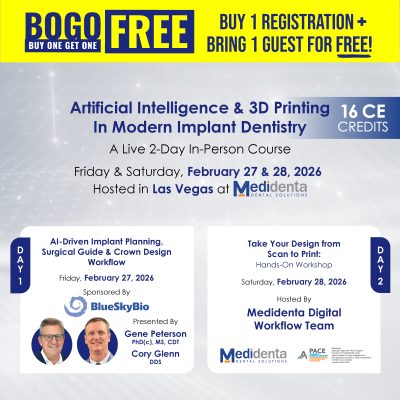 Medidenta - Event Tickets - Artificial Intelligence and 3D Printing in Modern Implant Dentistry (February 27-28, 2026)